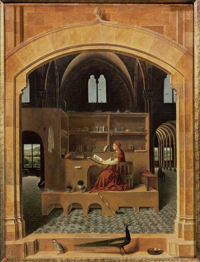 St. Jerome in his study (detail) by Antonello da Messina